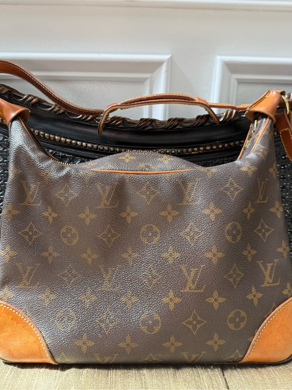 Authentic Louis Vuitton Boulogne 30 Monogram Shoulder Bag – Made in France